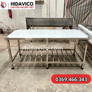 bàn chắt inox có giá để gia vị