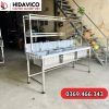 chậu rửa inox 3 hố có kệ bát