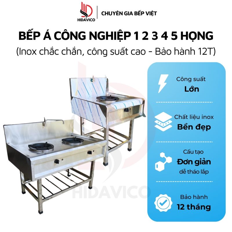 Bếp á công nghiệp Hidavico