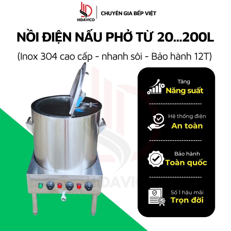 Nồi điện nấu phở Hidavico