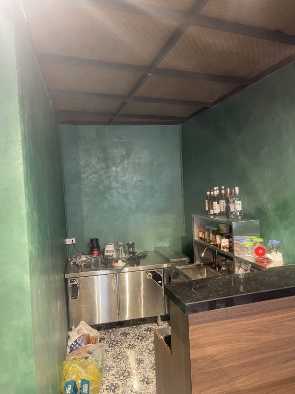 Quầy pha chế sau khi đã xong